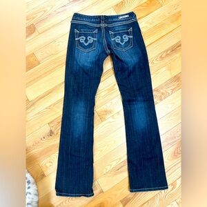 Brand New ReRock for Express, Stylish Dark Blue Boot Cut Jeans
